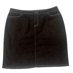 Pendleton A line dark denim jean skirt  size 16 clean cut like new